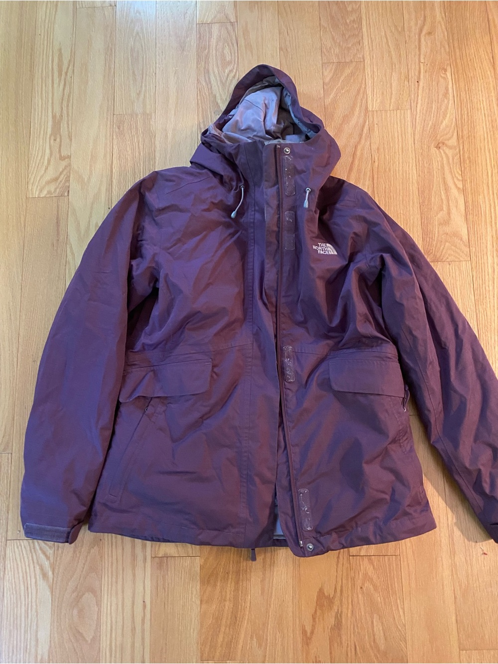 The North Face Women's Hooded 3-1 Winter Jacket in Plum